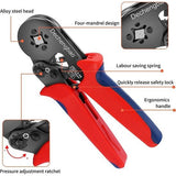 Dechengbao krimptang, verstelbare krimptang gebruikt voor 0,25-6 mm² (AWG 23-7) adereindhulzen, huls krimptang