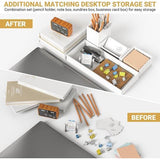 4 verdiepingen brievenbakje, documentenplateaus voor A4, opbergvakken, stapelbaar, bureau van kunststof, papieren organizer met penhouderset, bureauplank, archiefplank, opbergmand