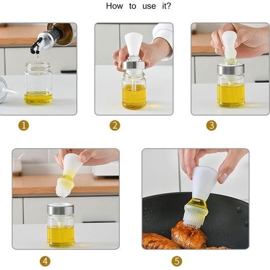 Olie- en azijnstel, 2-in-1 oliefles