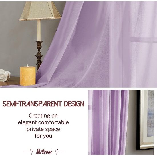 Vitrage, voile stof, halfdoorzichtig, kort, met ingestanste ringen, linnenlook, voor woonkamer, slaapkamer, kinderkamer, beige, 160 x 140 cm (h x b), 2-delige set