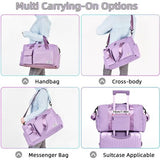 35L damessporttas opvouwbare reistas met schoenenvak en natvak, waterafstotend weekendtas gym reistas handbagage trainingstas voor dames heren paars