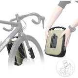 Fietstas, bagagedragertas, waterdicht, fietstas voor bagagedrager, zadeltas 6 l, schoudertas, laptopbagagedrager, professionele fietsaccessoires, groen