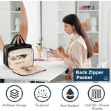 Cosmetische tas, 5-delige hangende reismake-uptas, professionele make-uptas, grote toilettassen met haken, toilettas voor complete toiletartikelen en make-upborstels