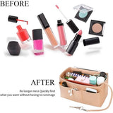 Vilten handtas organizer, beige tas organizer, kleine tas organizer, handtas met sleutelketting, binnzakken voor handtassen, vilten tas organizer voor dames, dames