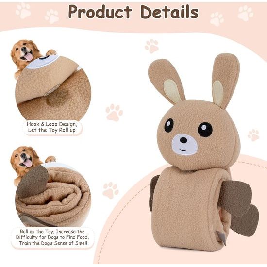 Hondenspeelgoed, intelligentiespeelgoed voor honden en katten, pieper, rups snuffel interactief speelgoed, snuffelkleed voor puzzel- en voedselinstincttraining