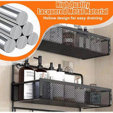 Set van 2 doucheplanken zonder boren, badkamerplanken, doucheplank, metalen douchemanden, badkamerplankorganizer, hangende shampoohouder, zelfklevende doucheplank met haken voor de badkamer