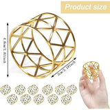 Servetringen goud 12 stuks servetringen set metalen servetringen, holle servettengespen voor jubileum, Kerstmis, Nieuwjaar, verjaardag, feest, tafeldecoratie