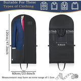 Premium kledingtas 60 x 120 cm, materiaaldikte 120 GSM, kreukvrij, ademende pakkentas, gemakkelijk mee te nemen, opvouwbare reiskledinghoes, voor pakken, jurken, jassen, avondjurken, kledingtassen, lang