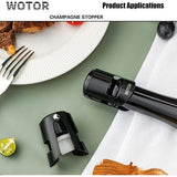 Set van 3 champagnestoppers, roestvrijstalen champagneflesstoppers, herbruikbare champagnestoppers, champagnestoppers, flessenstoppers, lekvrij houdt vers (zwart)