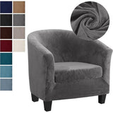Fauteuilbeschermer, fauteuilhoes, fauteuilspreien, uittrekbare elastische fauteuil, velours fauteuilhoes met armleuningen voor caféstoel, clubstoel, loungestoel, cocktailstoel