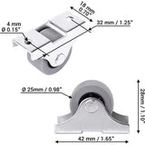 (20 stuks) 25 mm kleine wieltjes Rubberen zwenkwielen Zwenkwielen voor meubels Niet-draaibare niet-plastic mallen Apparaat en uitrusting Kleine wieltjes Schroeven inbegrepen Zwenkwielenset (20, 25 mm/25 kg)