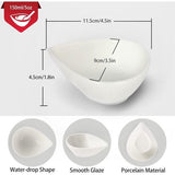 Dip schaaltjes wit keramiek dessertkommen serveerschaal set van 6 - goed voor snacks, dessert, dips en sauzen, granen, ketchup (150 ml/stuks)