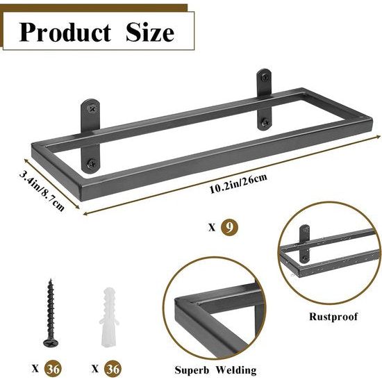 Metalen wandgemonteerde wijnhouder rek, flessenrek opbergrek voor aan de muur, hangend wijnrek, wandbehang, rode wijnrek, organizer voor thuis, keuken, bar, displaydecoratie (zwart 9)