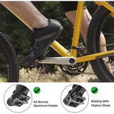 Fietspedalen, aluminium, antislip, 2-in-1 SPD-pedalen/platform, pedalen voor MTB, racefiets, stadsfiets, zwart