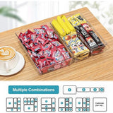 Lade-organizer, 8-delige kaptafel-organizer voor lade met 4 maten, bureaulade-organizer-systeem, plastic make-up-organizers, voor cosmetica, keuken, badkamer, kantoor