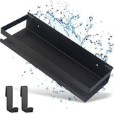 Shower Shelf without Drilling Shower Basket Stainless Steel Shower Shelf No Drilling Bathroom Shelf Self-Adhesive Bathroom Shelf Adhesive (Black)