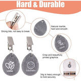 8 stuks tafelkleedgewichten voor buiten, tafelkleedgewichten van natuursteen met clip, tafelkleedhouder, gewichten, tafelkleed met 4 patronen (liefde, bloem, zon) voor feest, picknick, bruiloften