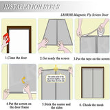 Magnetisch vliegengaas, insectenbescherming, vliegengordijn, muggennet voor balkondeur, terrasdeur, automatisch sluiten, zonder boren