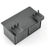 Houder - Tandenborstel Badkamer Zwart Ruimte Aluminium 2 Gleuven Tandenborstelbeker Opbergdoos Zonder boren Automatische installatie - Zelfklevend