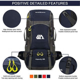 50 liter, heren en dames, trekkingrugzak, ultralicht, opvouwbare reisrugzak, wandelrugzak, grote klimmen, dagrugzak voor reizen, bergbeklimmen, kamperen, outdoor, reizen, sport