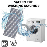 Antislipbadmat 90 x 40 cm: machinewasbare douchemat met zuignappen Opvouwbare veiligheidsbadmat van TPE - antislipmat voor badkuip met snelle afvoer (donkergrijs)