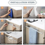 Handdoekhouder Zonder boren Badhanddoekhouder Zelfklevende handdoekhouder Roestvrijstalen handdoekhouder Elegante handdoekhouder Enkele arm Rond geborsteld zilver