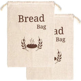 New Living broodzak van 100% biologisch linnen katoen | 44x35cm | 2 x herbruikbare broodzakken | Voedselbewaarzakken | broodzak | Eco-broodzak