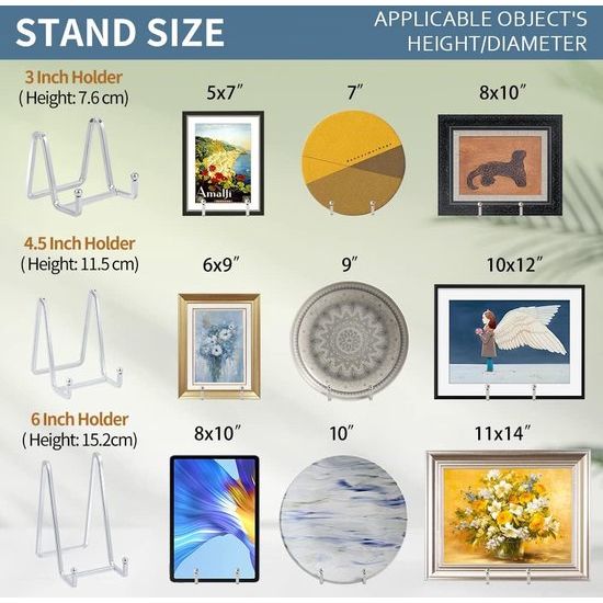 Ezel staander plaat standaard metaal - 4 stuks bordenstandaard - decoratieve bordenhouder - decoratieve plaat houder - 4,5 inch ijzeren ezel voor borden | foto | boeken | afbeelding | fotolijst