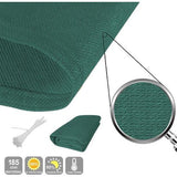 Balkonscherm, inkijkbescherming, balkonspanningen (HDPE), 0,9 x 3 m, uv-bescherming, balkoninkijkbescherming, voor balkon, tuin, buiten, groen