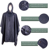 Regenponcho 3-in-1 multifunctionele regencape regenjas met capuchon outdoor kleding waterdicht winddicht herbruikbaar multifunctioneel voor camping festival vissen wandelen