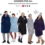 Hoodie deken met mouwen dekenpullover - draagbare deken om aan te trekken als cadeau voor vrouwen dames, warme knuffeltrui volwassenen zachte mouwdeken rood 95 x 85 cm