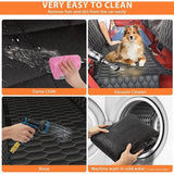 Hondendeken voor de achterbank, kofferbakmat voor hond, waterdichte autodeken voor honden, met opvouwbare hondenbak, hondendeken, achterbank met zijbescherming en kijkvenster