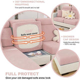 Bankovertrek stretch bankovertrek, universeel, elastisch, antislip, voor sofakussen, L-vormig, chaise longue, meubelbescherming Bankovertrek stretch, universeel, elastisch, antislip, voor sofakussen, L-vormig, chaise longue, meubelbescherming.