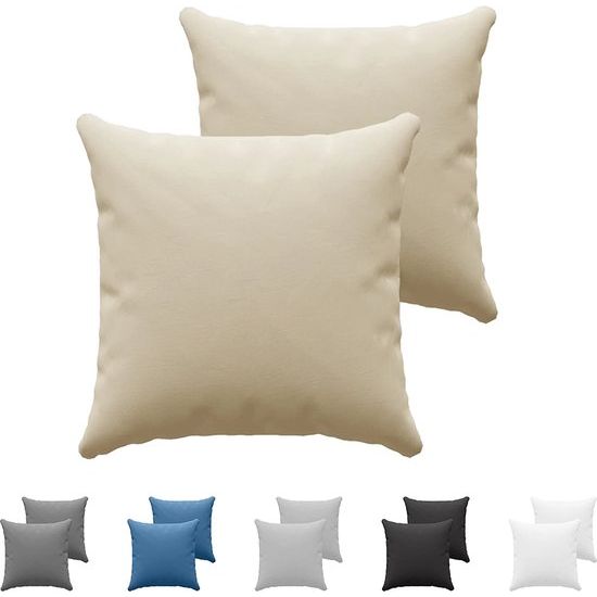 Kussensloop 65 x 65 cm (set van 2) - 100% Jersey Katoen 150 g/m² kussenslopen -Beige - Voor kussen 65 x 65 cm - Kussensloop - Kussensloop - Resistent en hypoallergeen - Dreamzie