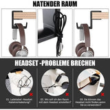 Koptelefoonstandaard Koptelefoonhouder met 360° draaibare en in hoogte verstelbare koptelefoonhouder Gaming-headsetstandaard met kabelklem voor alle Bluetooth-headset-koptelefoons Kinderen