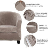 Armchair Cover, Armchair Throws, Extendable Elastic Armchair, Velour Chair Cover with Armrests for Cafe Chair, Club Chair, Lounge Chair, Cocktail Chair