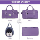 Sporttas, reistas, sporttas met schoenenvak en natvak, waterdichte weekendtas, reistas, bagagetas voor sport en reizen voor mannen en vrouwen, #3 paars,