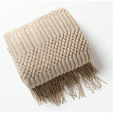 Spreideken Boho-deken Zachte gebreide deken Omkeerbare deken Bankdeken Bankdeken Gooi deken Kaki 130 x 200 cm