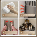 Shower Shelf No Drilling, Shower Shelf Corner Bathroom Accessories with 4 Hooks, Aluminium Shower Shelf, Bathroom Shelf, No Drilling for Kitchen, Bathroom, Shower Basket for Hanging, Pack of 2