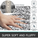 badkamertapijten, 3-delig, microvezel, absorberende badmatten en toiletmat, wollige badmat, antislip, wasbaar, wc-mat met uitsparing, donkergrijs