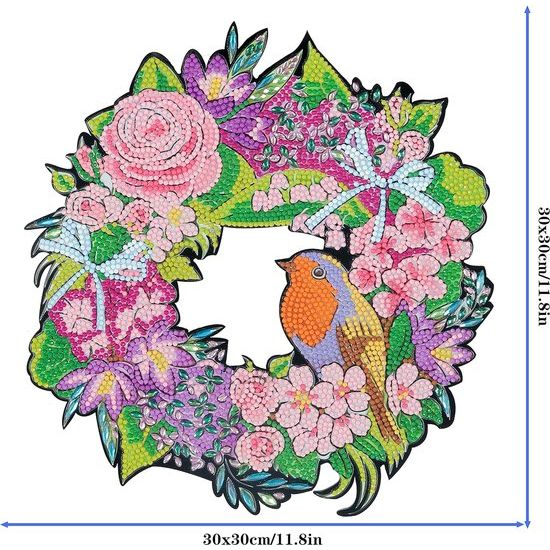 Diamond Painting gecombineerd met een tafelkrans