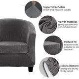 Fauteuilbeschermer, fauteuilhoes, fauteuilspreien, uittrekbare elastische fauteuil, velours fauteuilhoes met armleuningen voor caféstoel, clubstoel, loungestoel, cocktailstoel