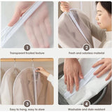Doorzichtige kledingzakken Kledinghoezen Bescherming tegen stof voor opslag van plastic kledingzakken Hangende kledingzakken Kledingtas voor kleding lang met ritssluiting voor kast - 24'' x 47''