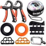 8 stuks, vleugeltrainers, gyrobal, griptrainer met counter, vleugelstretcher, handgreepversterker, lifter, trainingsset voor fitnesskrachttraining thuis