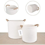 Set van 2 opbergmanden – opbergruimte en organisatie voor de gang, badkamer, slaapkamer en woonkamer of als speelgoedorganizer in de kinderkamer