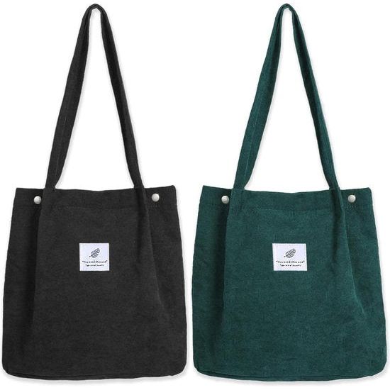 Grote schoudertas Corduroy schoudertas voor dames Strandtas Cordbag Crossbodytas Shopper Tote Bag Boodschappentas Handtas Shopper voor werk Winkelen School