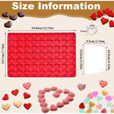 Set van 6 chocoladevorm siliconen pralinévorm set 3D snoepvormen verschillende vormen chocolade siliconen vorm anti-aanbak bloemvorm bakvorm voor het bakken van chocoladesnoepjes (rood)