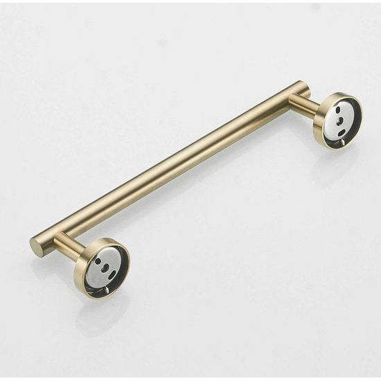 roestvrij staal met gouden afwerking Badkamerhanddoekrek 30 cm Enkele wandmontage Luxe Leekayer