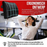 Zitkussen orthopedisch voor bureaustoel, lendenkussen voor stoel, zitkussen auto, rugkussen bureaustoel - rugkussen van traagschuim, wasbare hoes