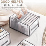 7 kledingkast opbergsysteem met ladeboxen en handgrepen, ideaal voor het opbergen van ondergoed, sokken, leggings, rokken en T-shirts.